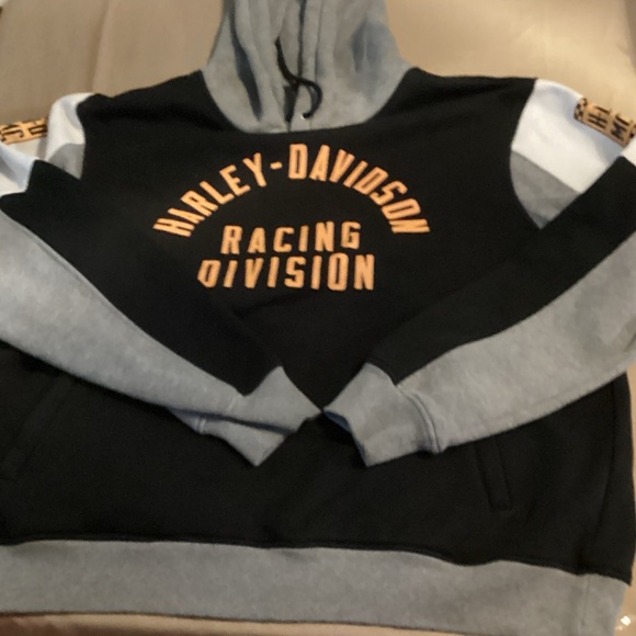 EUC Harley-Davidson Black and Gray Racing Hoodie - Picture 1 of 9